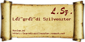 Légrádi Szilveszter névjegykártya