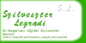 szilveszter legradi business card